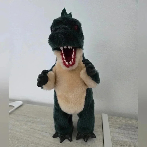 Vintage Jamina World 1987 REX Plush Electronic Red Eyes Dinosaur  Non-working - Picture 1 of 7